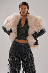 ROSIE FUR TRIM MOTO