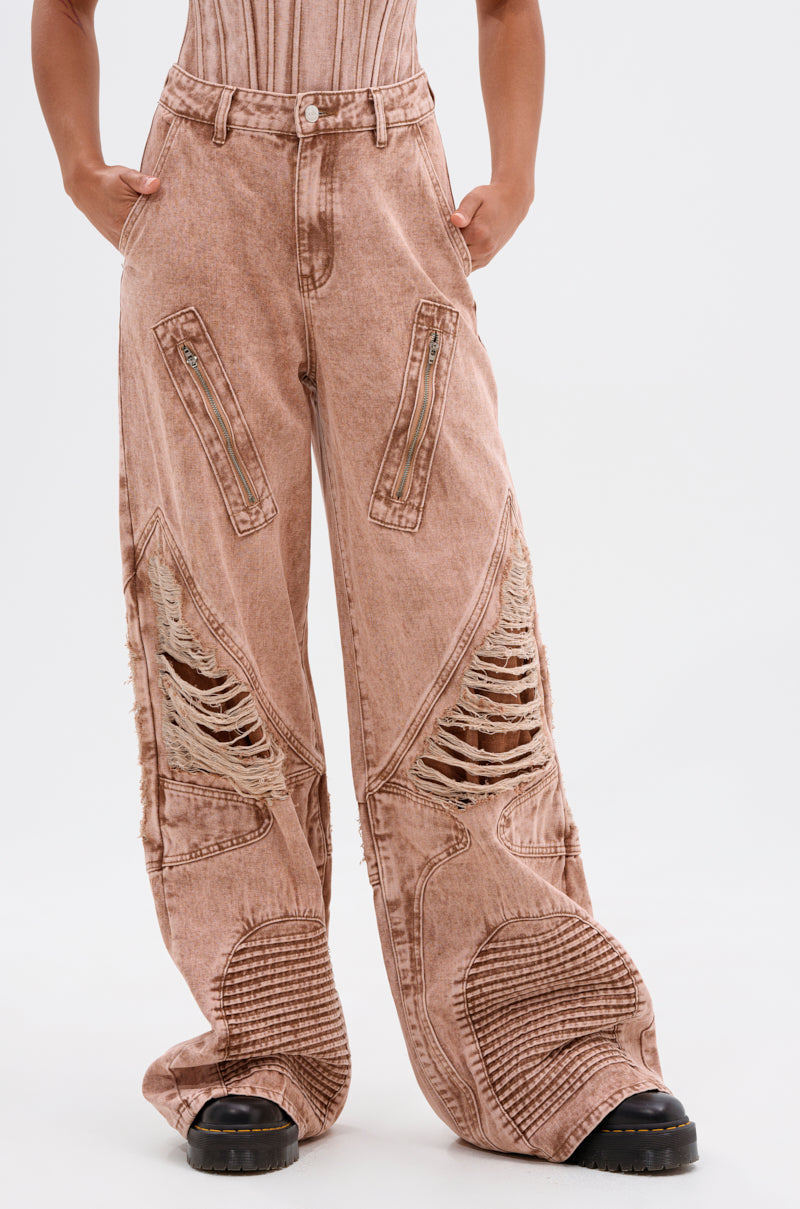 NEW ITEM DISTRESSED DENIM JEAN