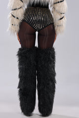 COOLEST GIRL ON THE BLOCK MESH HOT SHORT WITH STUDS