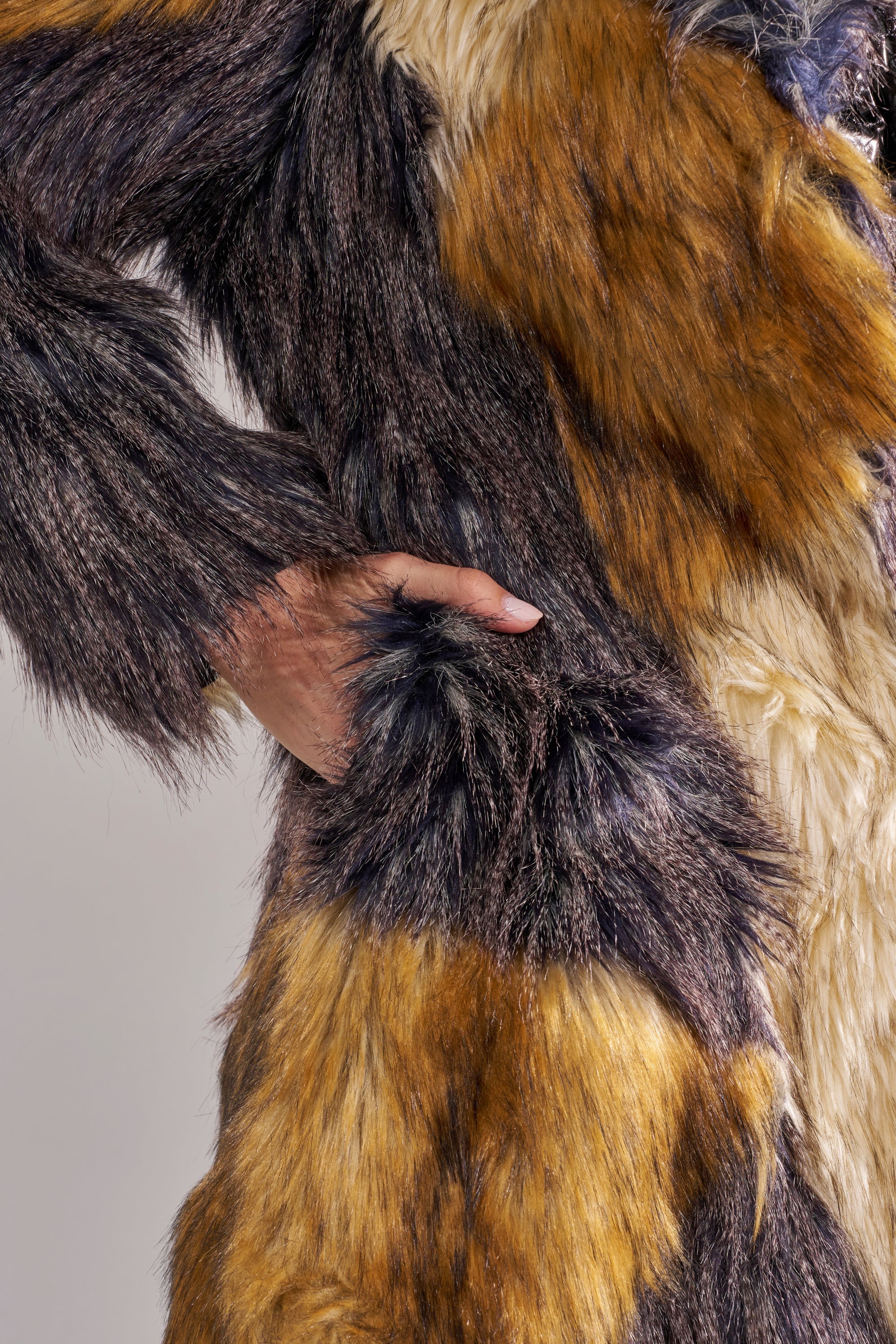 NOTRE DAME FAUX FUR COAT