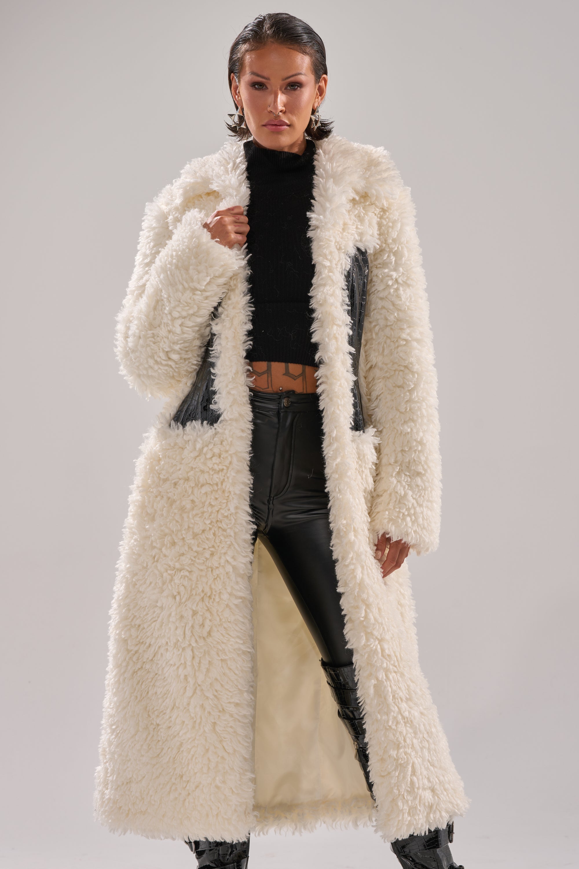 BUY ME ROSES CORSETED FUR COAT