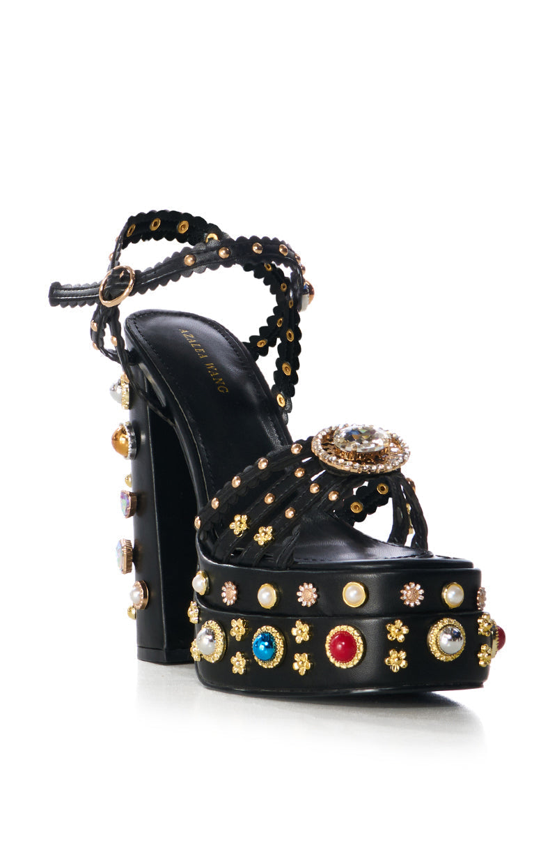 AZALEA WANG BIRCH SILVER EMBELLISHED SANDAL