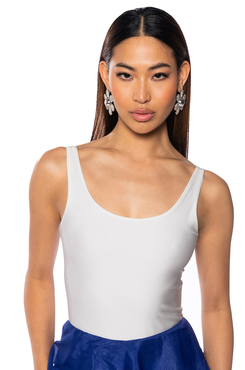 MISS FASHIONISTA SLEEVELESS POLKA DOT PRINT BLOUSE