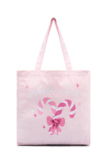 Candy Cane Christmas Tote Bag Cupcake